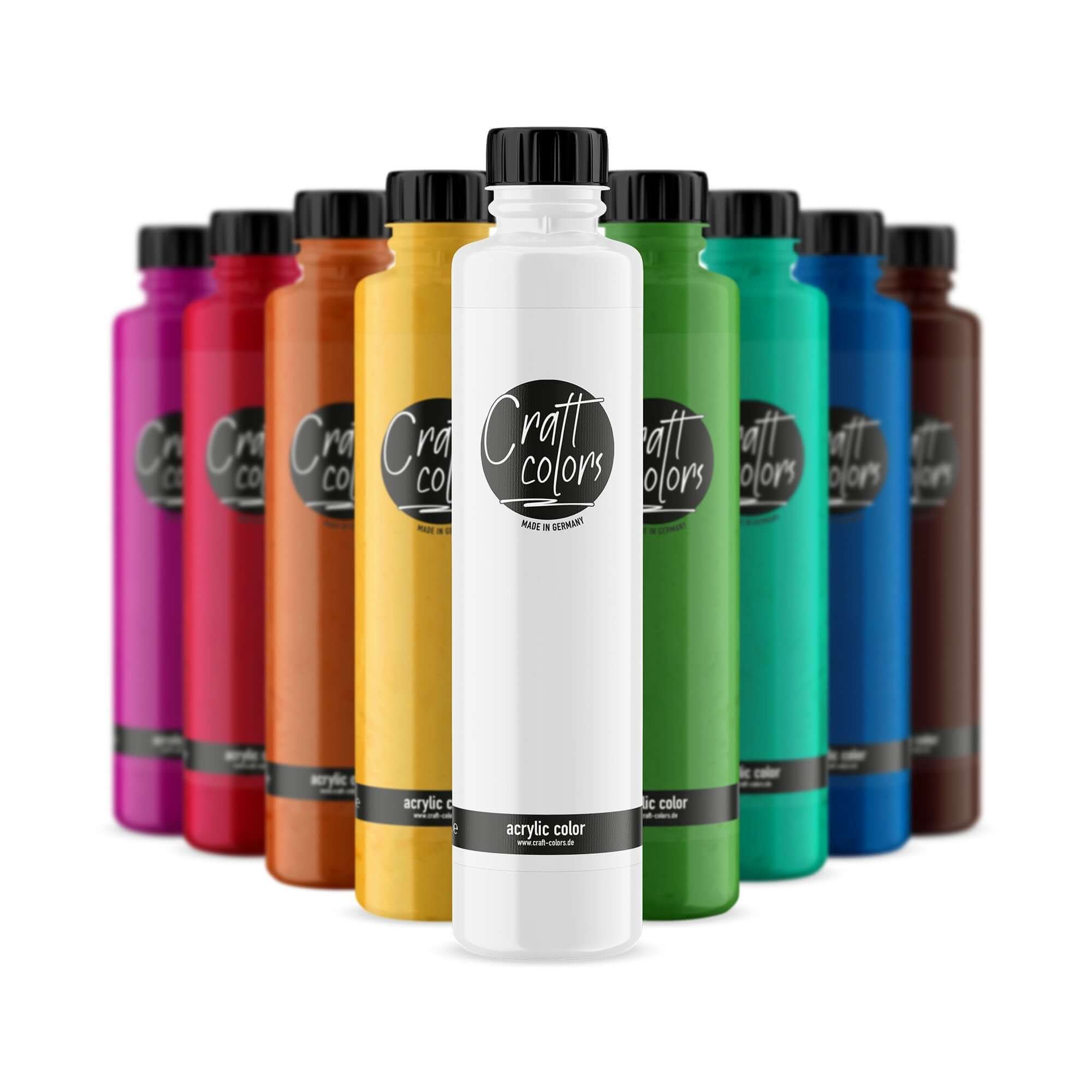 Acrylfarben Set XL - Malfarben | 10 x 750ml - Craft Colors
