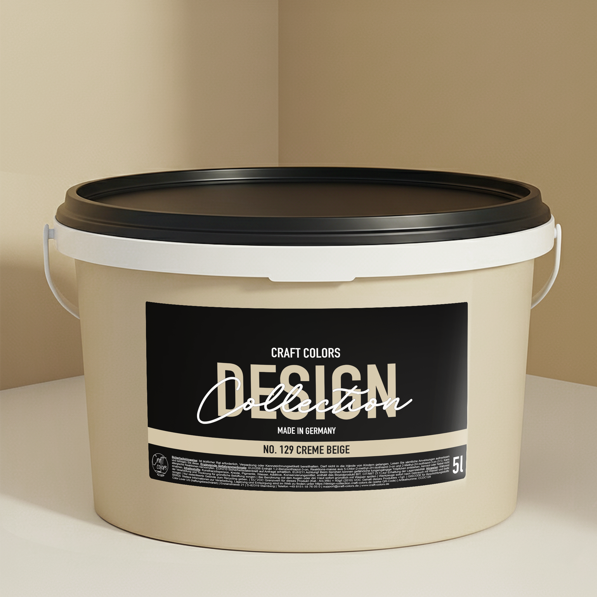 Muurverf mat beige/crème nr. 129 Design Collection 5L